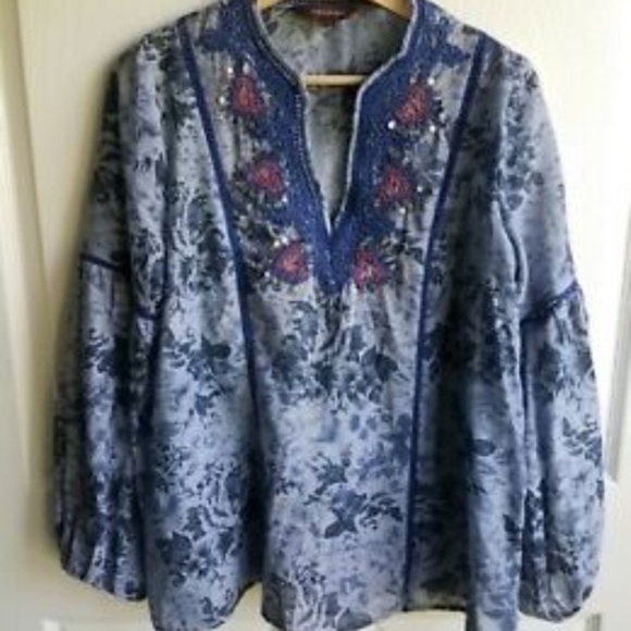 NWOT Anthropologie Ranna Gill Sisario Peasant Top - Picture 2 of 6
